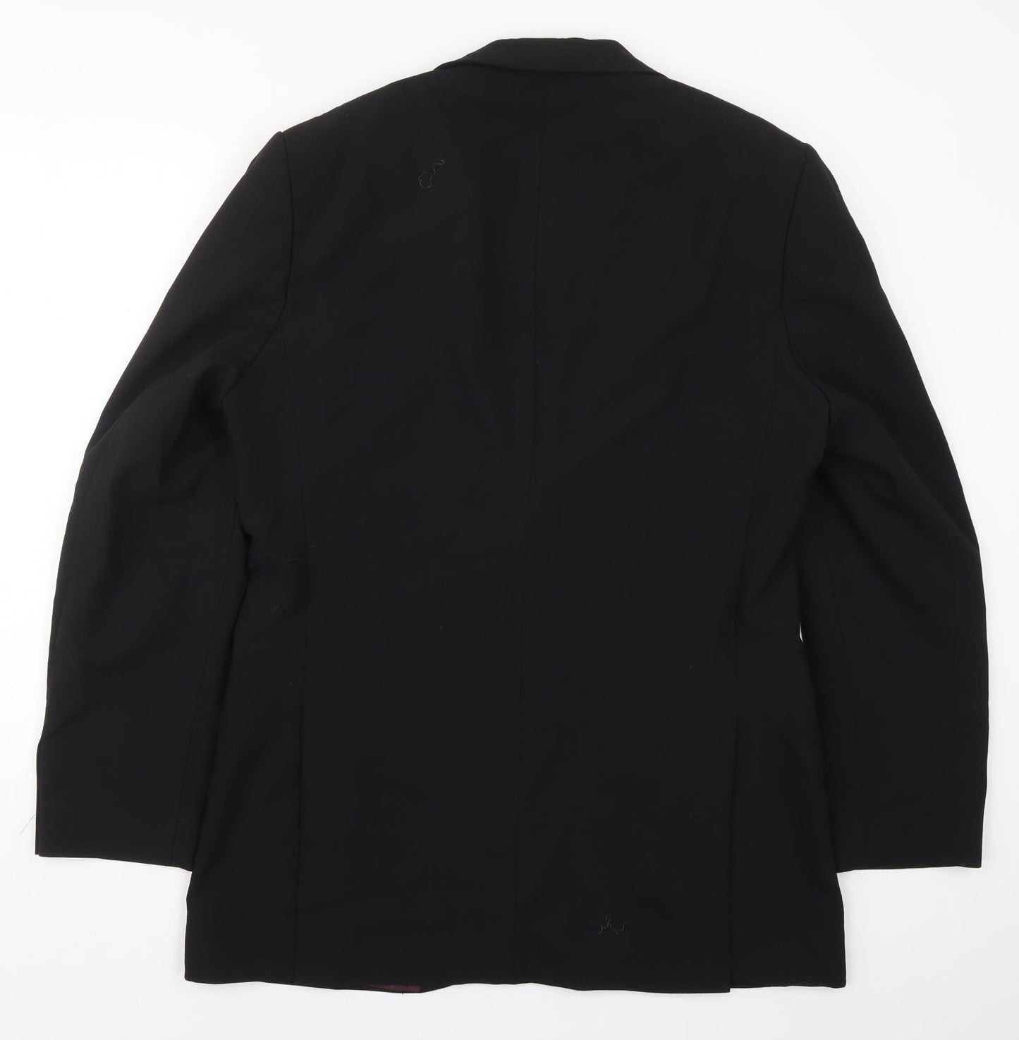 Tom English Mens Black  Polyester Jacket Suit Jacket Size 40