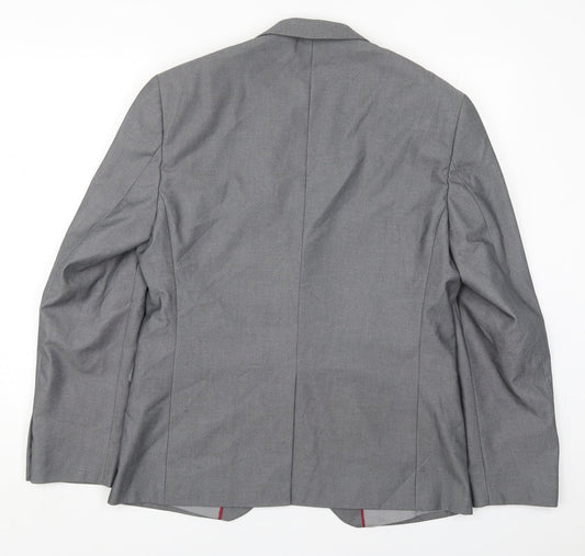 George Mens Grey  Polyester Jacket Suit Jacket Size 40