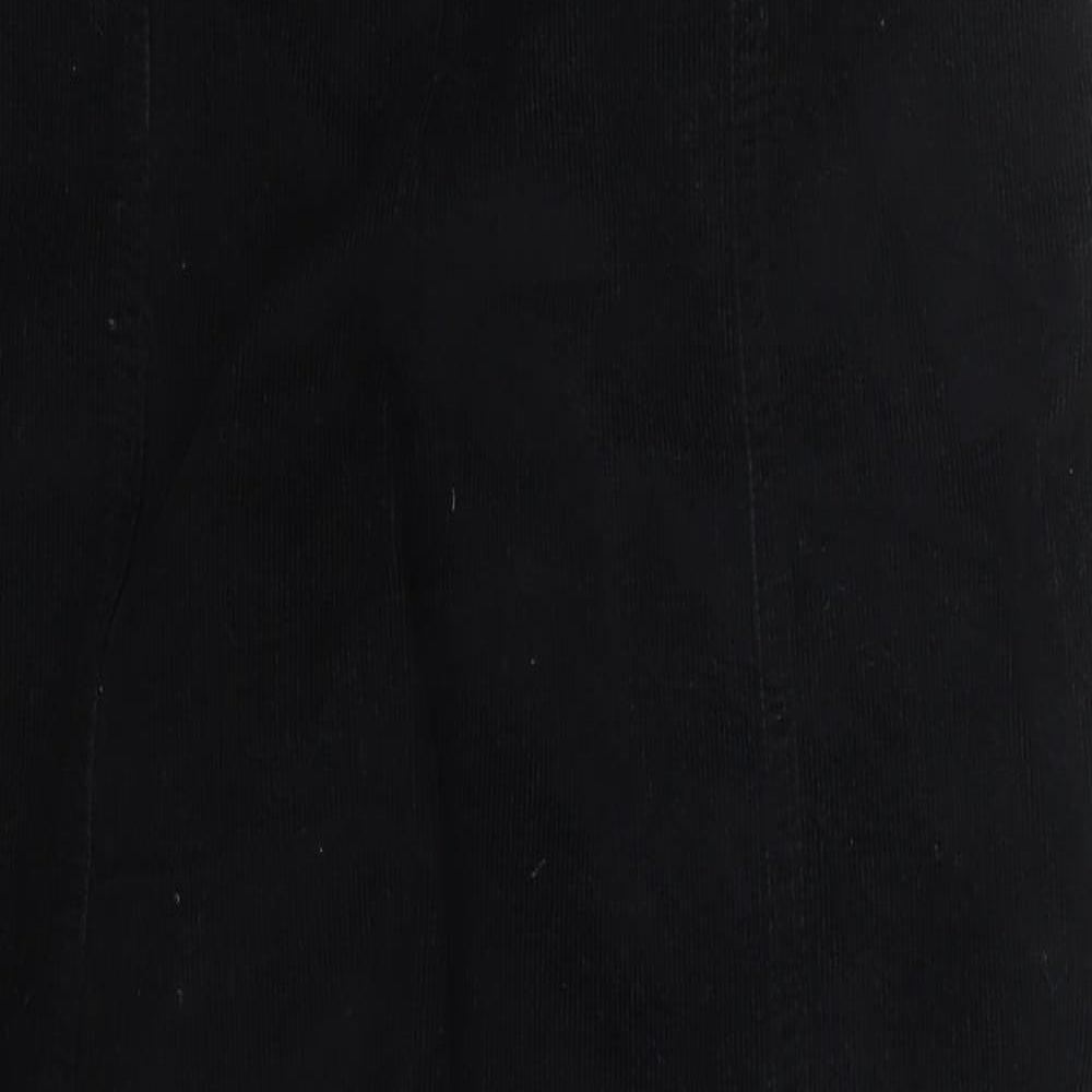 Isle Womens Black  Cotton Trousers  Size 12 L26 in Regular