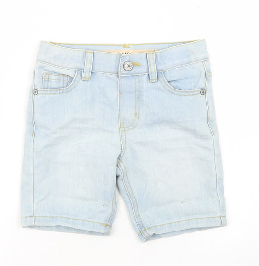 Denim Co Girls Blue  Cotton Boyfriend Shorts Size 3-4 Years  Regular