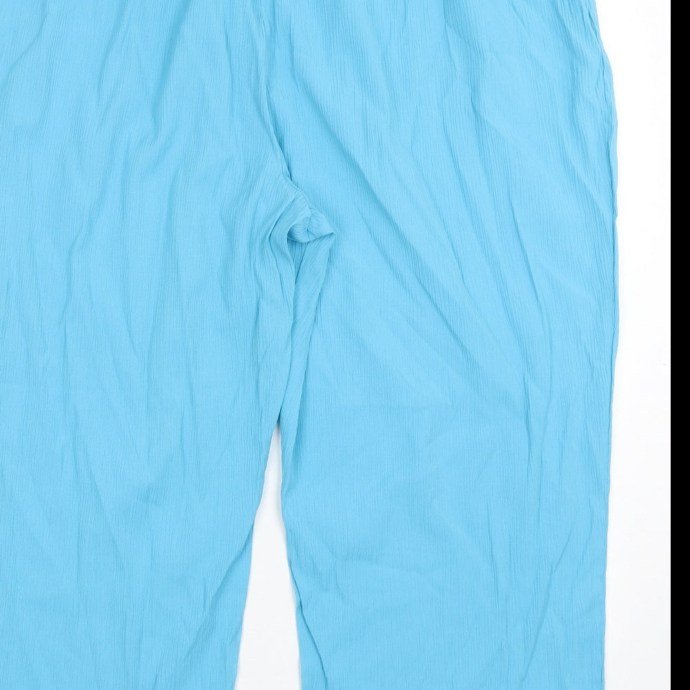 Casual Comfort Womens Blue  Polyester Trousers  Size 40 in L26 in Regular