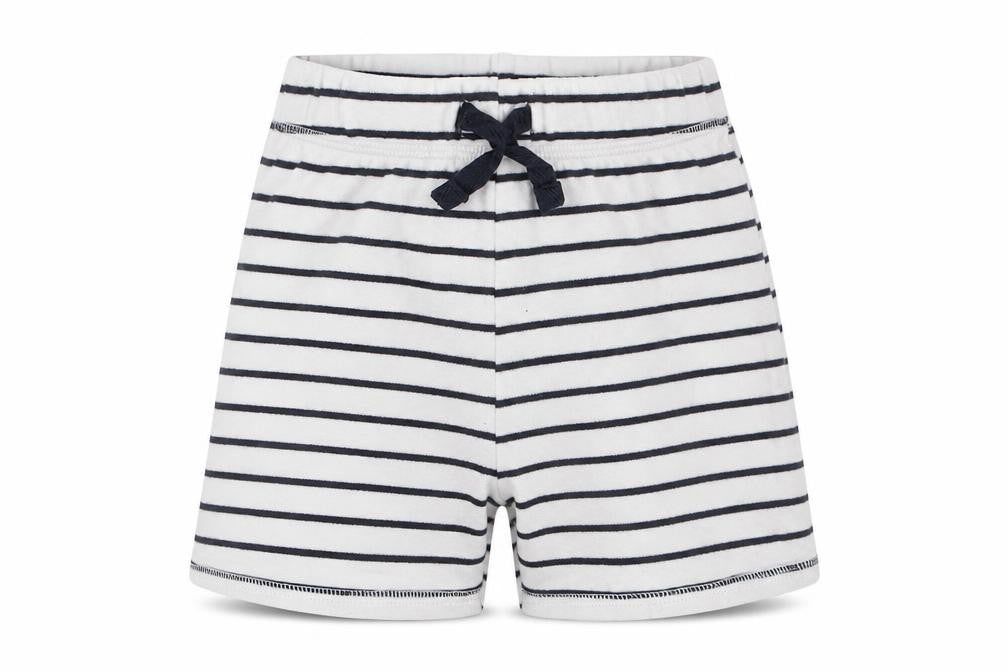 George Boys White Striped Cotton Cropped Trousers Size 9-12 Months
