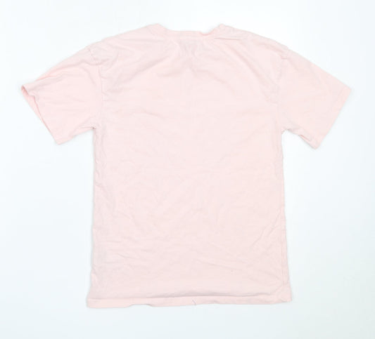 Very Girls Pink  Cotton Basic T-Shirt Size 11 Years Round Neck