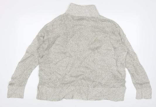 New Look Womens Beige High Neck  Acrylic Pullover Jumper Size M