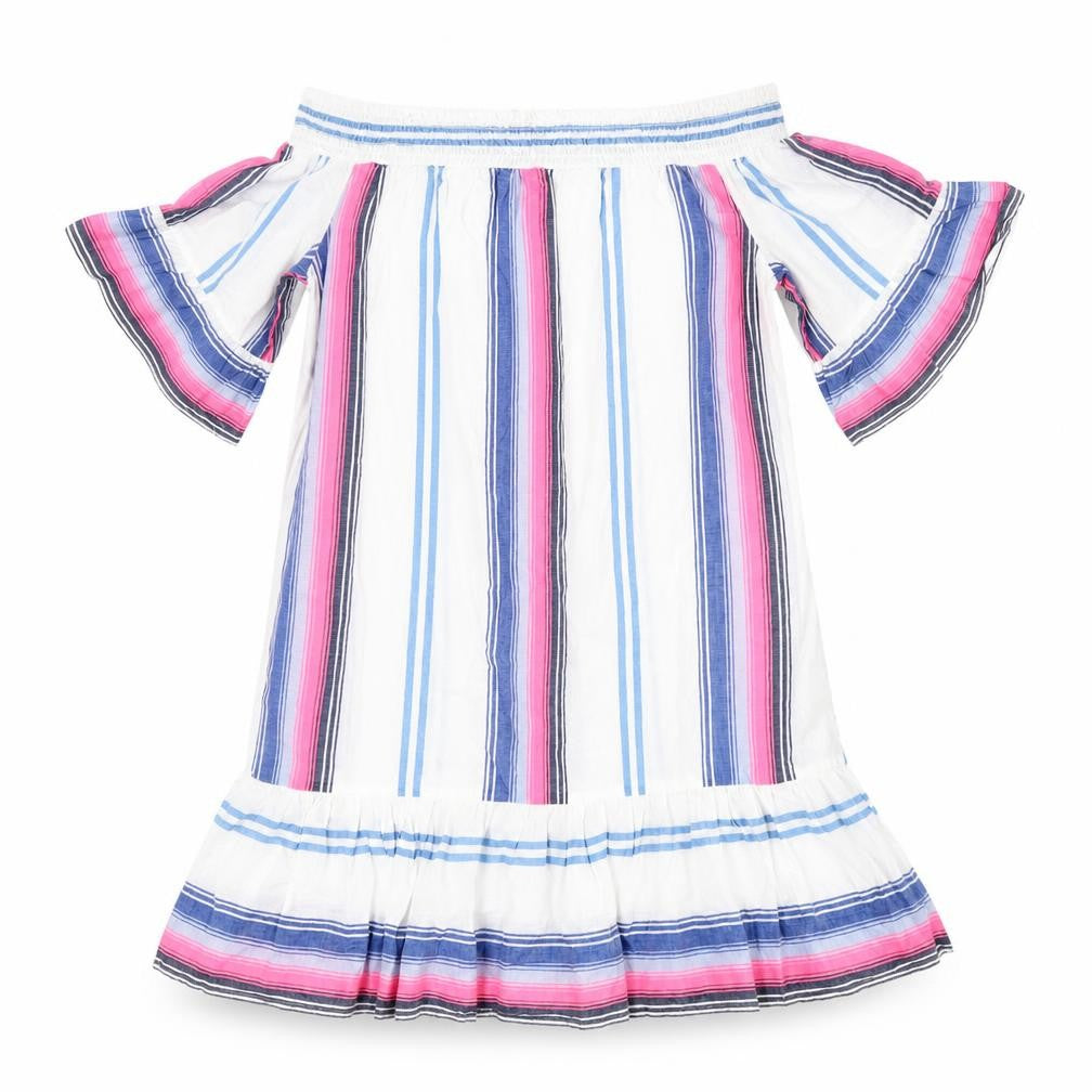 F&F Womens Multicoloured Striped Cotton A-Line  Size S  Off the Shoulder