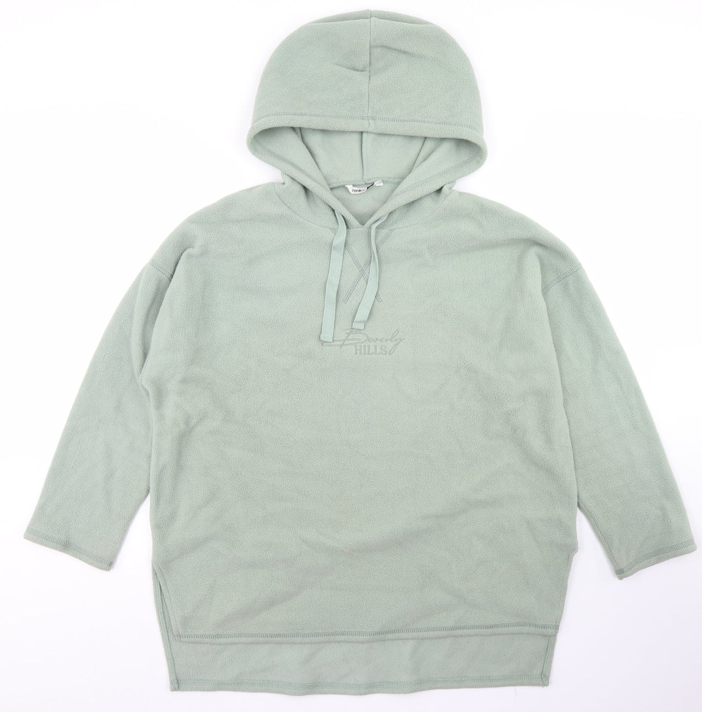 Pep&Co Womens Green  Polyester Pullover Hoodie Size M   - Beverley Hills