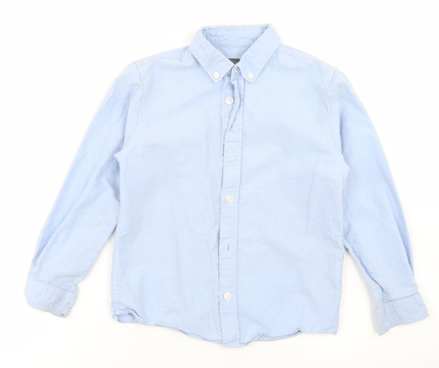 Primark Boys Blue  Cotton Basic Button-Up Size 5-6 Years Collared Button