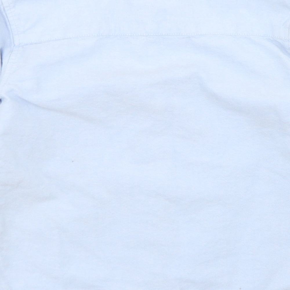 Primark Boys Blue  Cotton Basic Button-Up Size 5-6 Years Collared Button