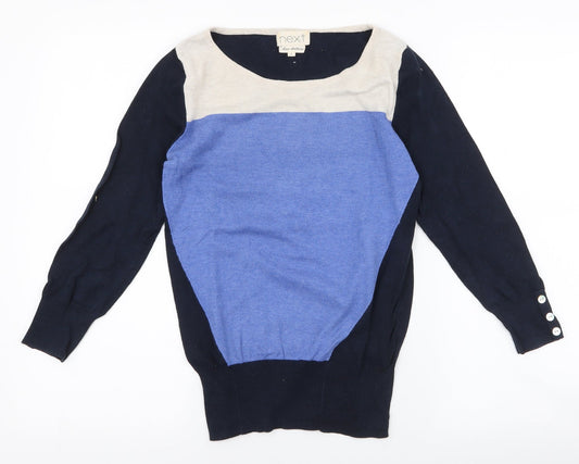 NEXT Womens Multicoloured Round Neck  Cotton Pullover Jumper Size 6