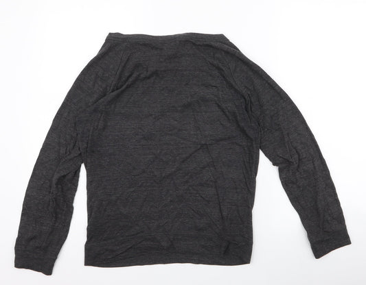 H&M Womens Grey  Polyester Pullover Sweatshirt Size S  Pullover