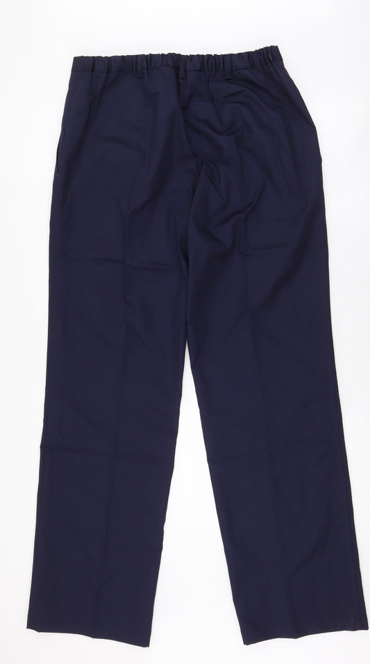 Tailored Image Mens Blue  Polyester Trousers  Size 33 in L32 in Regular Zip