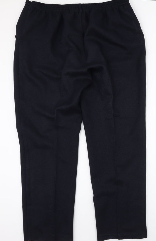 Marks and Spencer Womens Blue  Polyester Trousers  Size 18 L28.5 in Regular
