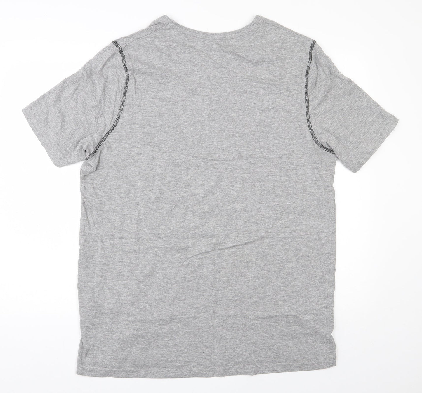 Livergy Mens Grey  Cotton  T-Shirt Size XL Round Neck