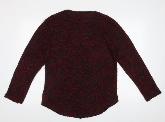 C Man Mens Red Crew Neck  Acrylic Pullover Jumper Size M