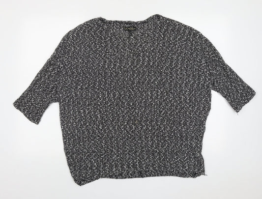 New Look Womens Black Crew Neck  Polyester Pullover Jumper Size 14