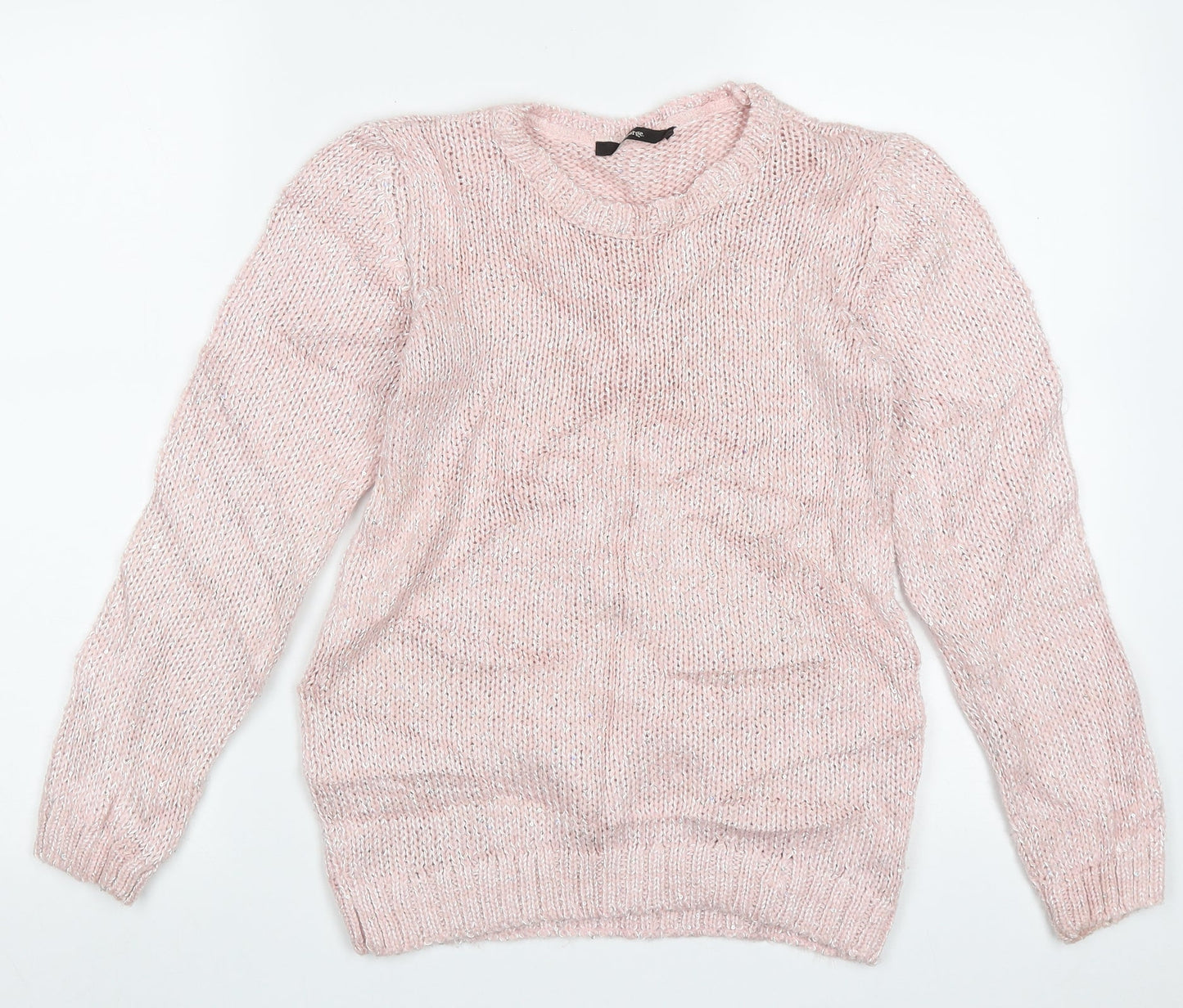 georger Girls Pink Crew Neck  Polyester Pullover Jumper Size 10-11 Years  Pullover