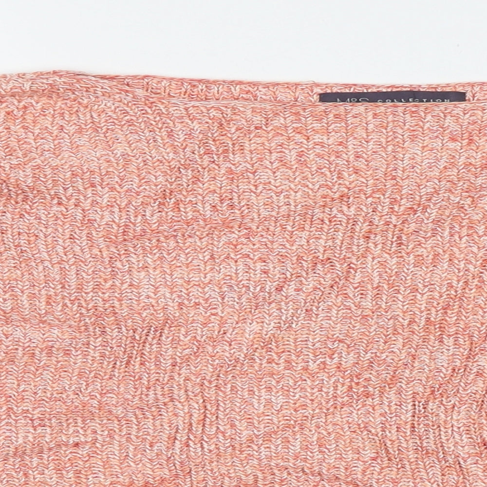 Marks and Spencer Womens Pink Boat Neck  Cotton Pullover Jumper Size M