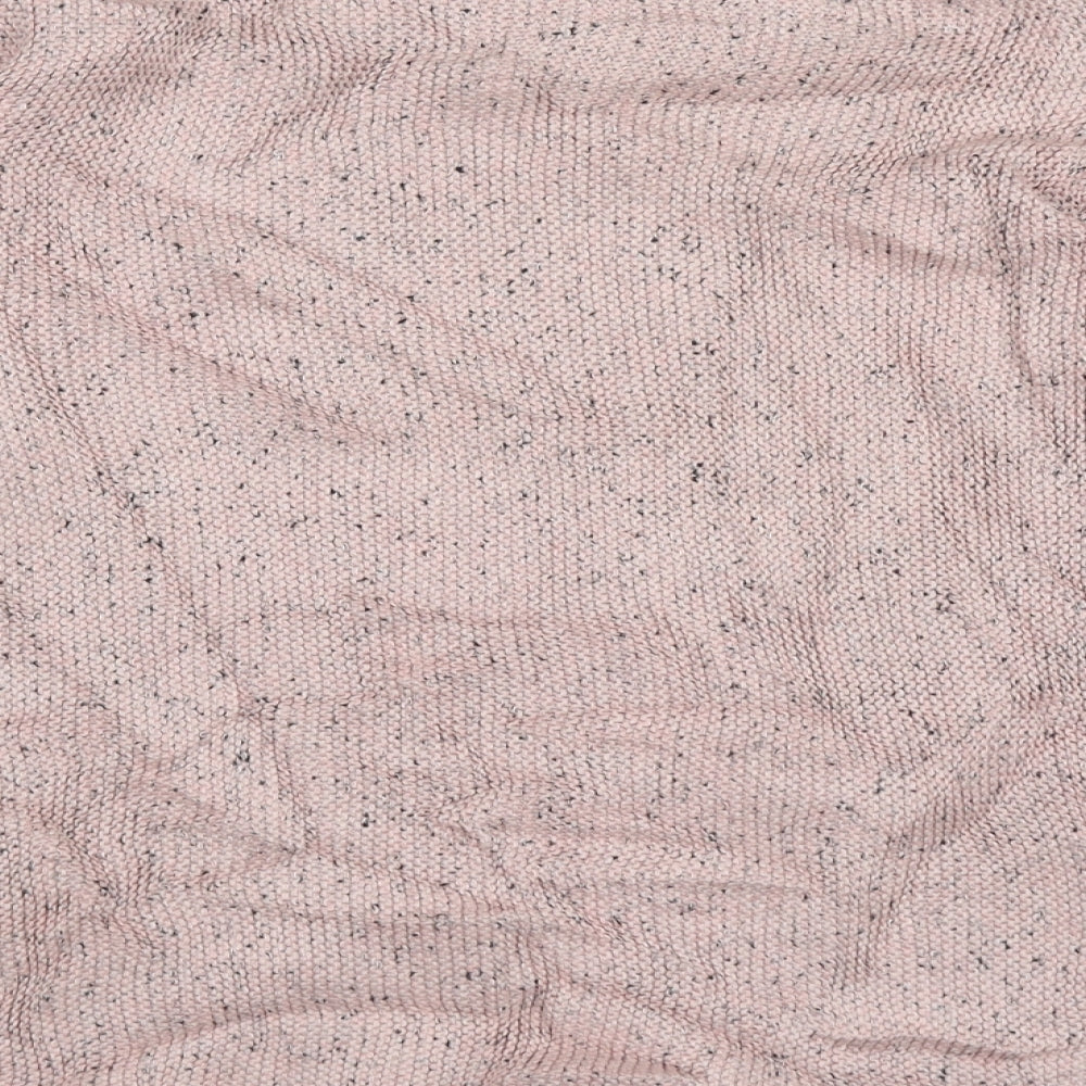 H&M Womens Pink Boat Neck  Acrylic Pullover Jumper Size S