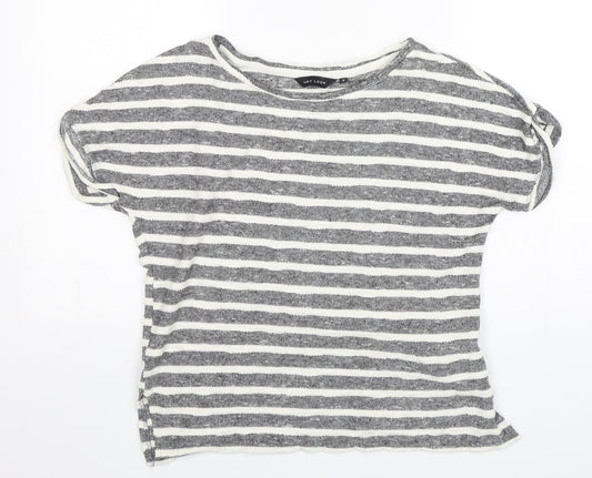 New Look Womens Multicoloured Round Neck Striped Cotton Pullover Jumper Size 8