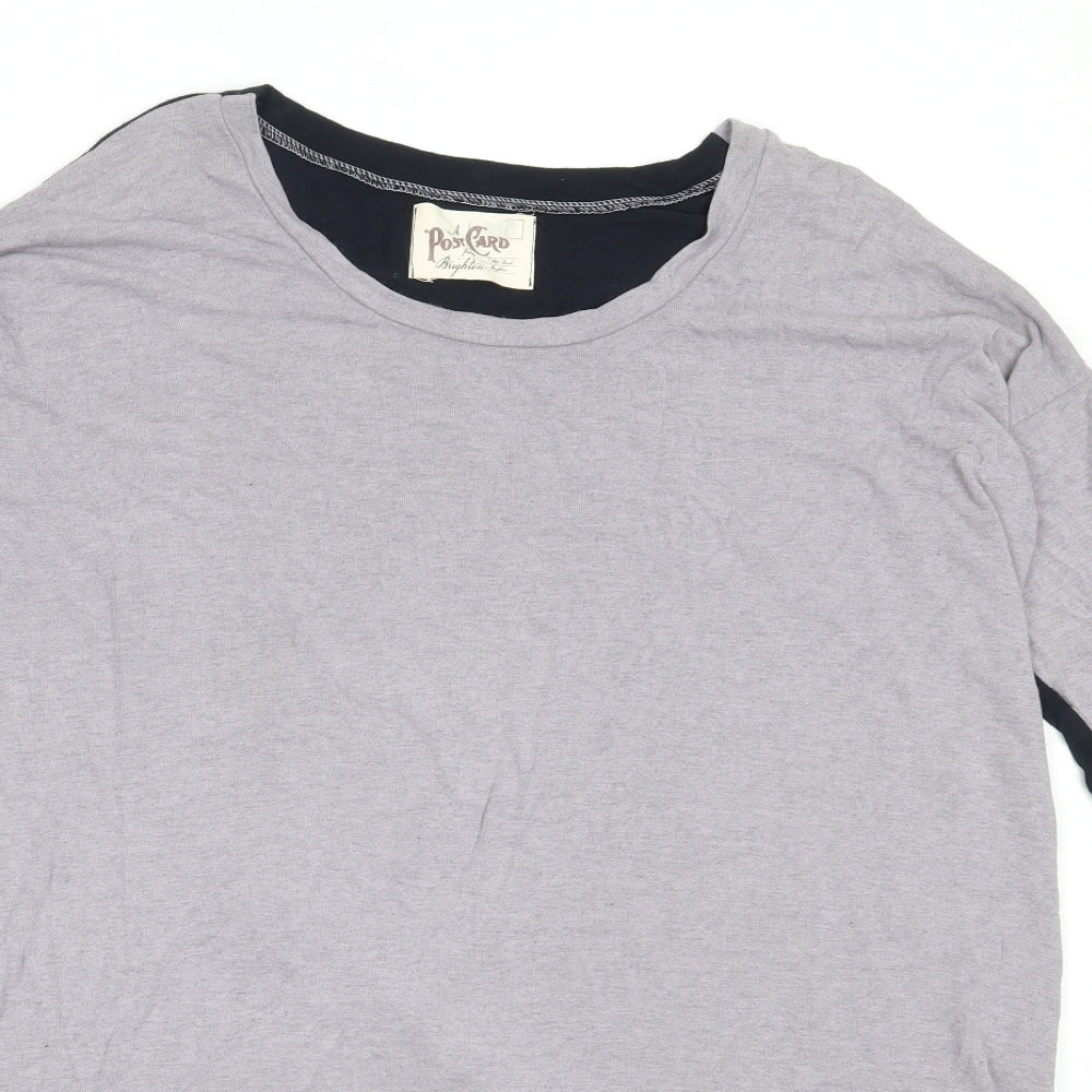 Postcard Womens Grey Round Neck  Viscose Pullover Jumper Size S