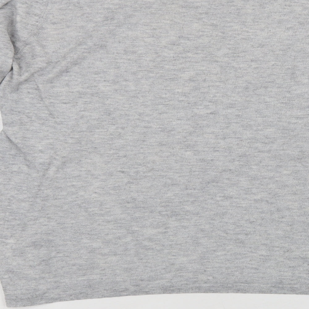 02 Collection Womens Grey Crew Neck  Polyester Pullover Jumper Size M