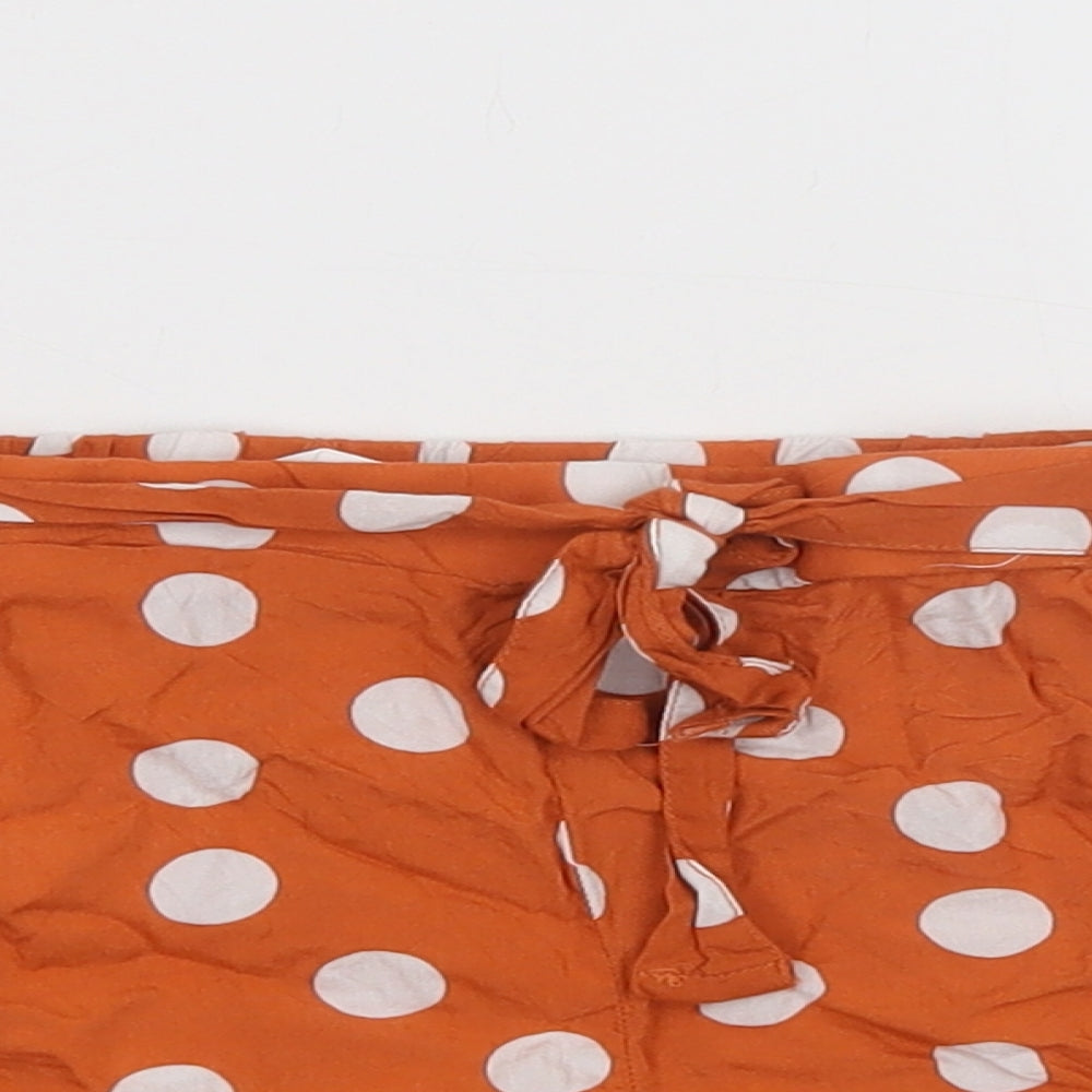 Primark Womens Brown Polka Dot Viscose  Robe & Gown Set Size M  Drawstring