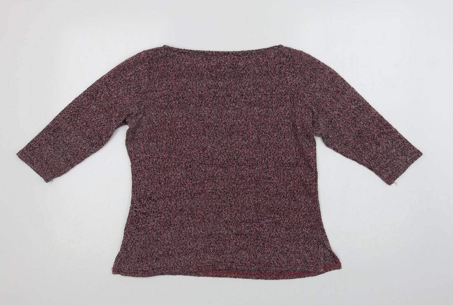 New Look Womens Purple Boat Neck  Polyester Pullover Jumper Size 8
