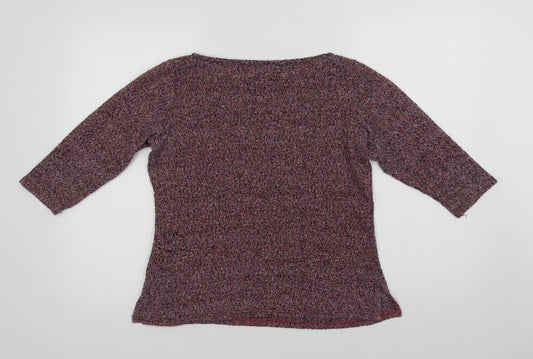 New Look Womens Purple Boat Neck  Polyester Pullover Jumper Size 8