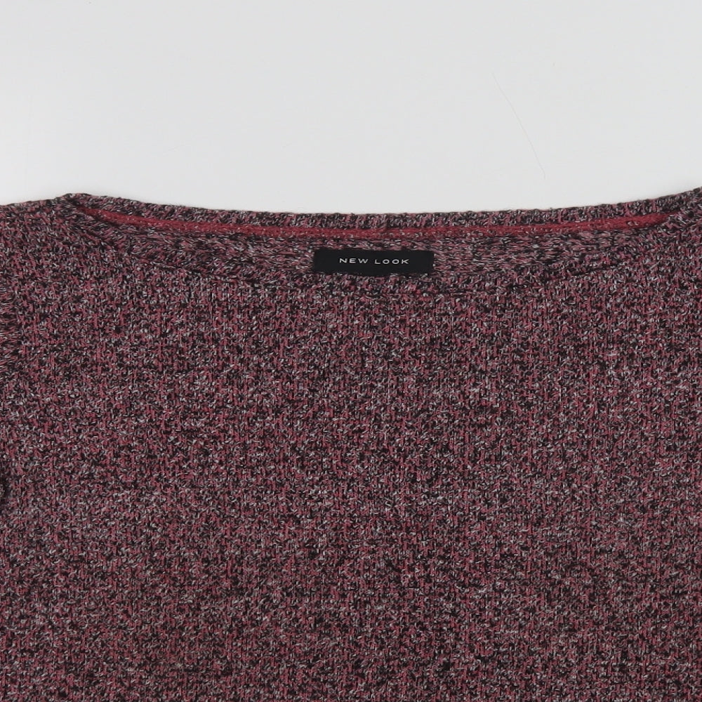 New Look Womens Purple Boat Neck  Polyester Pullover Jumper Size 8
