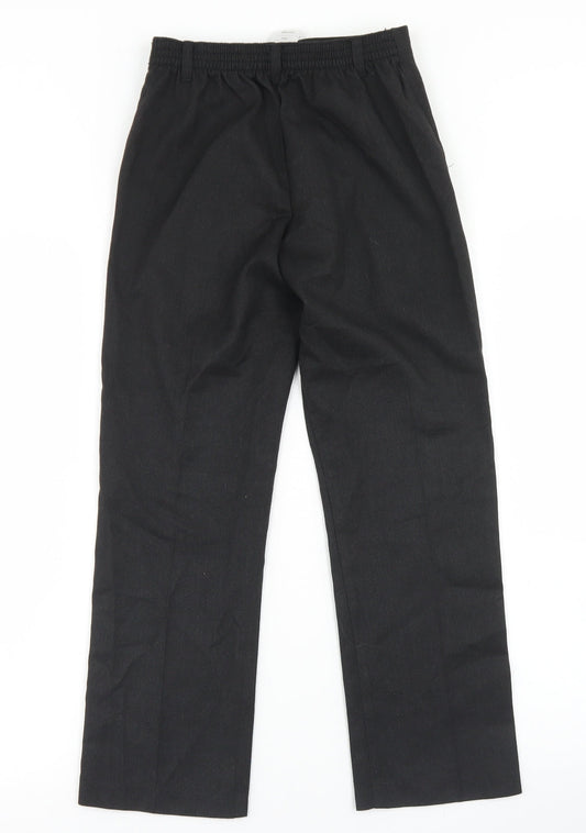 George Boys Grey  Polyester Dress Pants Trousers Size 8-9 Years  Regular Hook & Eye - School Wear