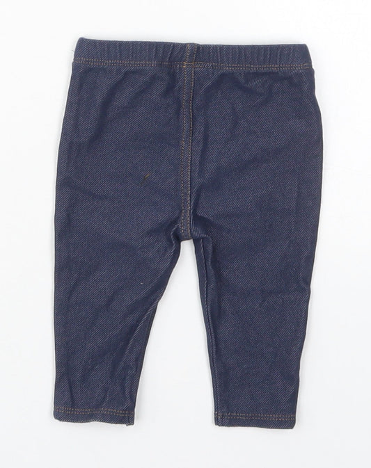 NEXT Girls Blue  Cotton Capri Jeans Size 3-6 Months