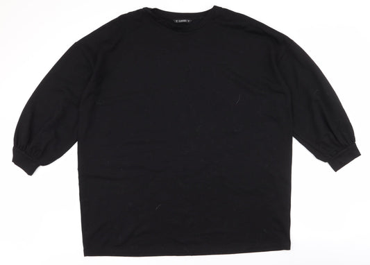 Dunnes Stores Womens Black  Polyester Pullover Sweatshirt Size XL  Pullover - Balloon sleeve