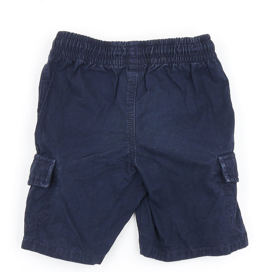 Gap Boys Blue  Polyester Cargo Shorts Size 4 Years  Regular Drawstring