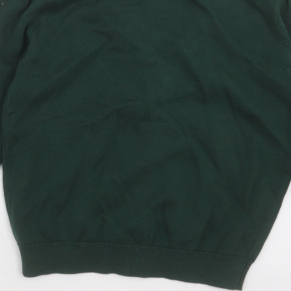 Smart Start Girls Green V-Neck  Cotton Cardigan Jumper Size 6-7 Years  Button - schoolwear