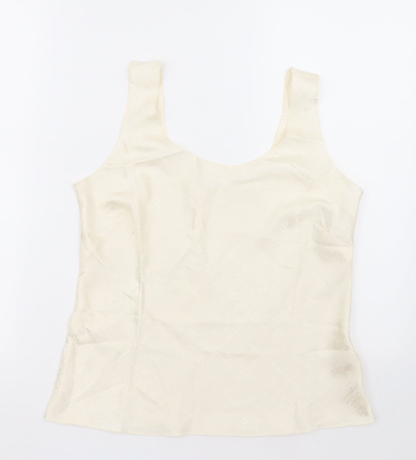 Marks and Spencer Womens Ivory  Polyester  Pyjama Top Size 10