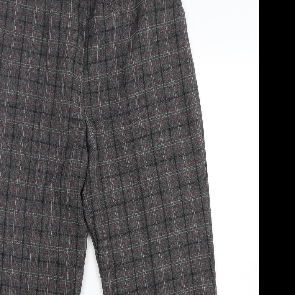 Epilogue Womens Grey Check Polyester Trousers  Size 12 L27 in Regular