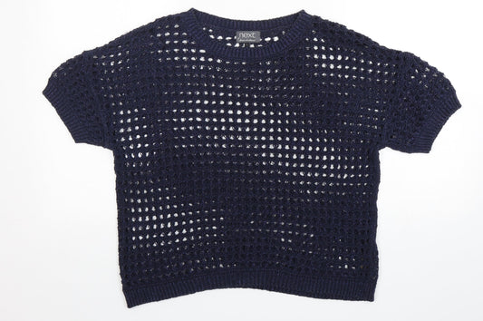 NEXT Womens Blue Round Neck  Cotton Pullover Jumper Size L