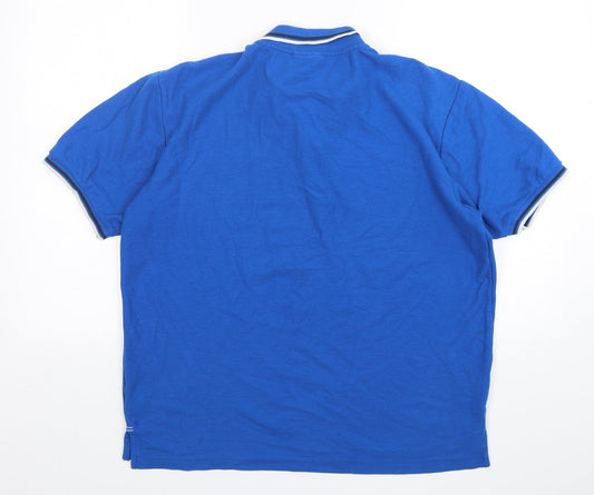 Slazenger Mens Blue  Polyester  Polo Size L Collared Pullover