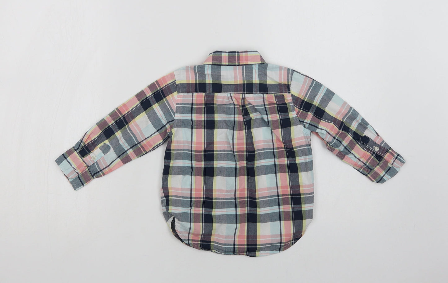 Gap Boys Multicoloured Check Cotton Basic Button-Up Size 2 Years Collared Button
