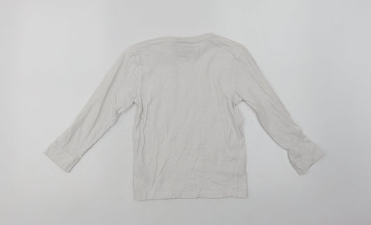 Blue Zoo Boys White  Cotton Basic T-Shirt Size 6-7 Years Crew Neck