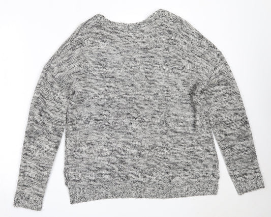 Dunnes Stores Womens Grey Round Neck  Acrylic Pullover Jumper Size 14