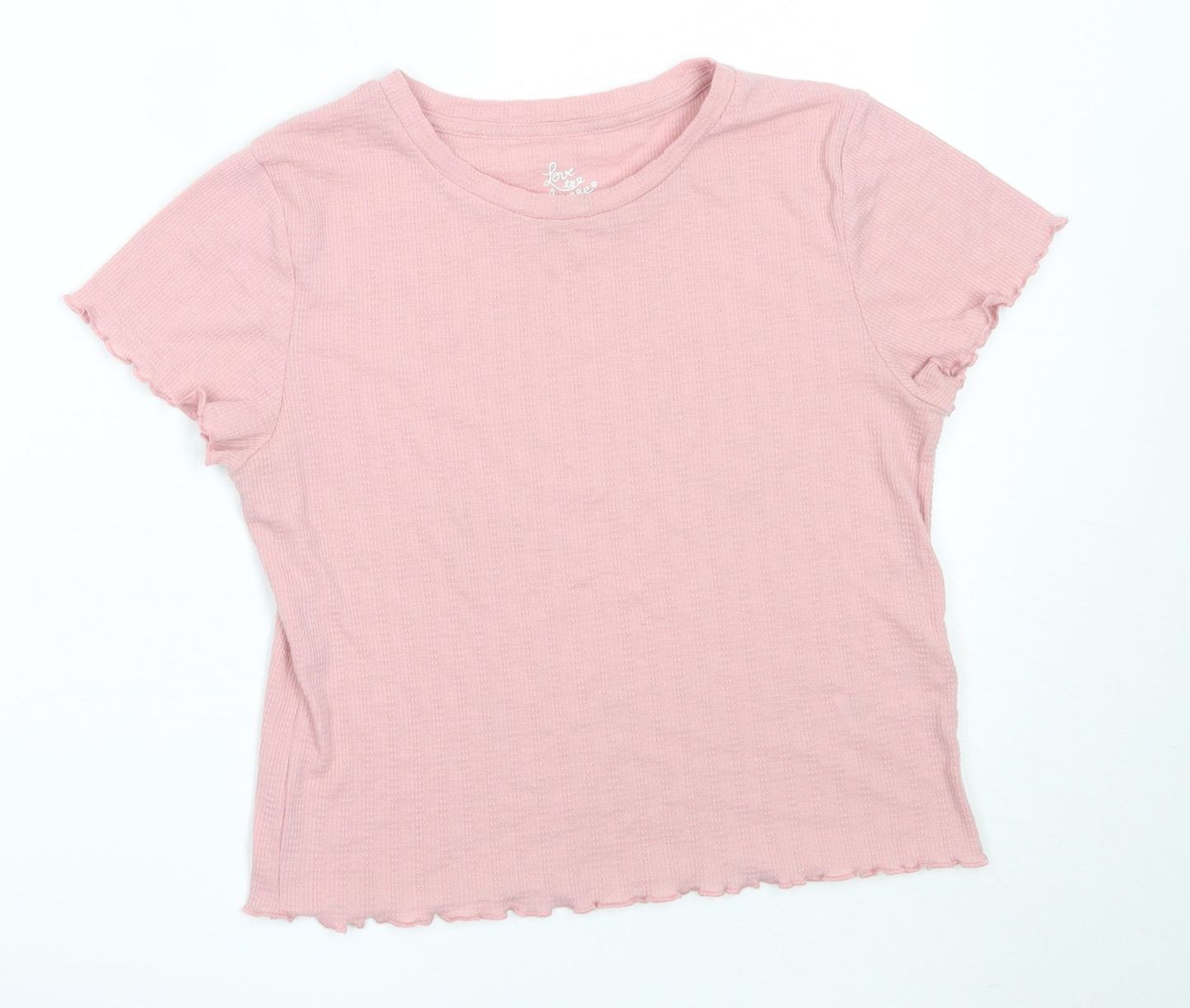 Primark Womens Pink Solid Polyester Top Pyjama Top Size S