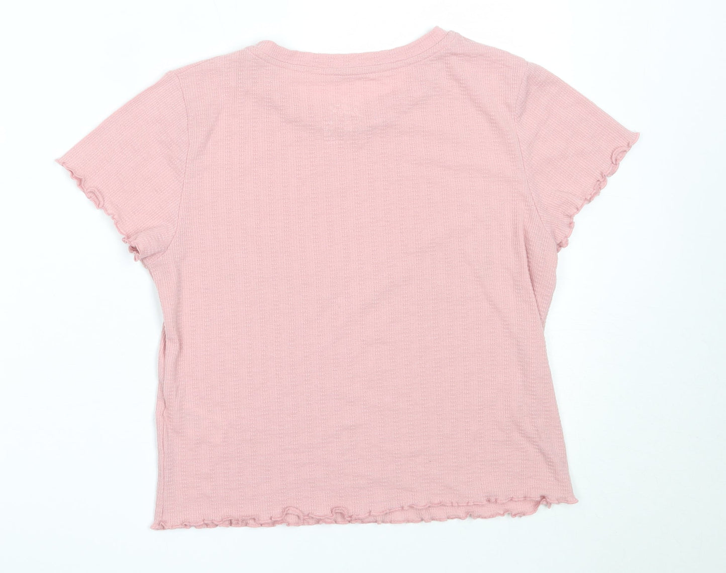 Primark Womens Pink Solid Polyester Top Pyjama Top Size S