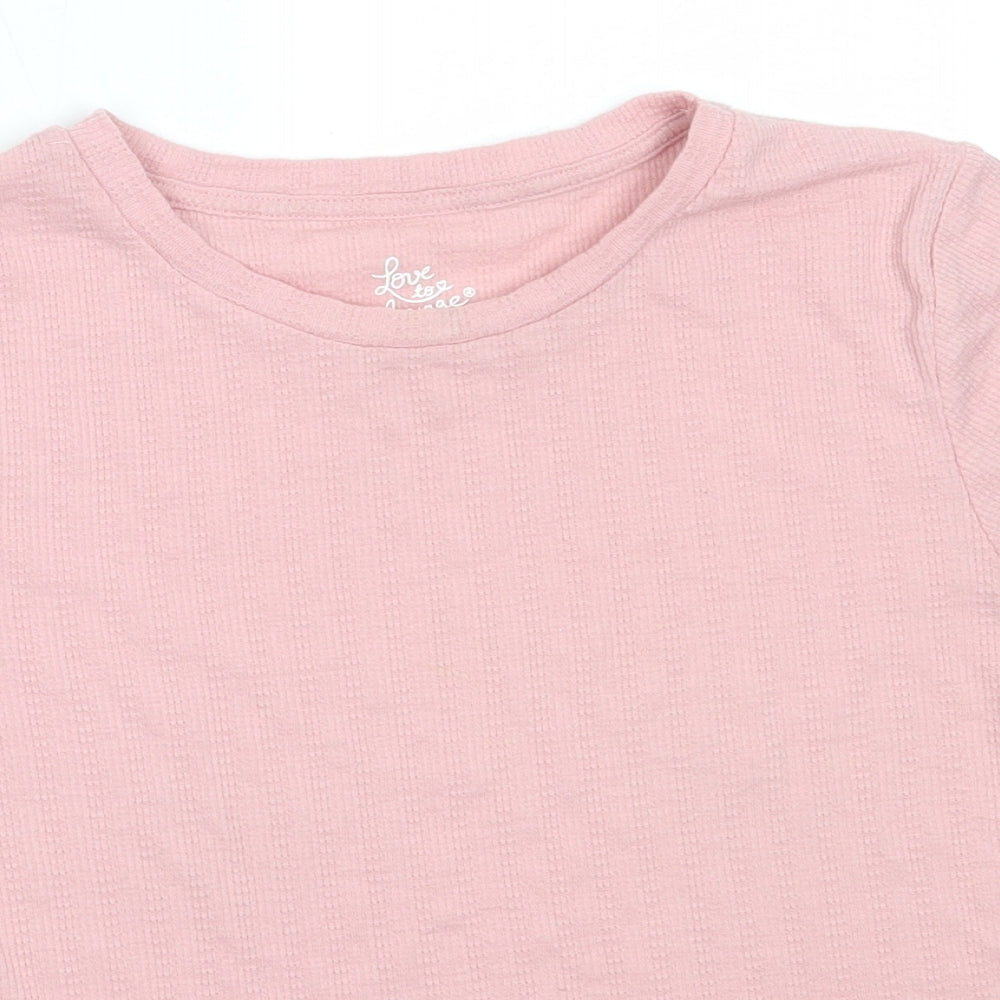 Primark Womens Pink Solid Polyester Top Pyjama Top Size S