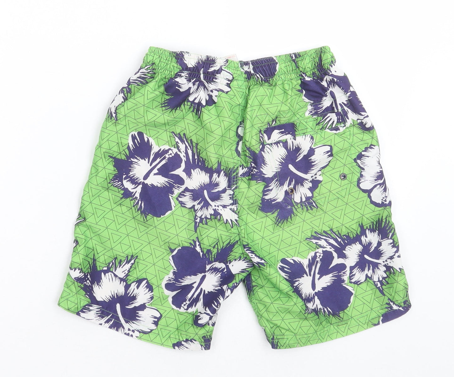 NEXT Boys Green Floral Polyester Sweat Shorts Size 8 Years  Regular Tie