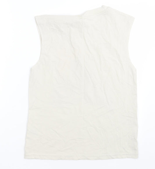 H&M Girls Beige  Cotton Basic Tank Size 11-12 Years Crew Neck Pullover - beach vibes ahead