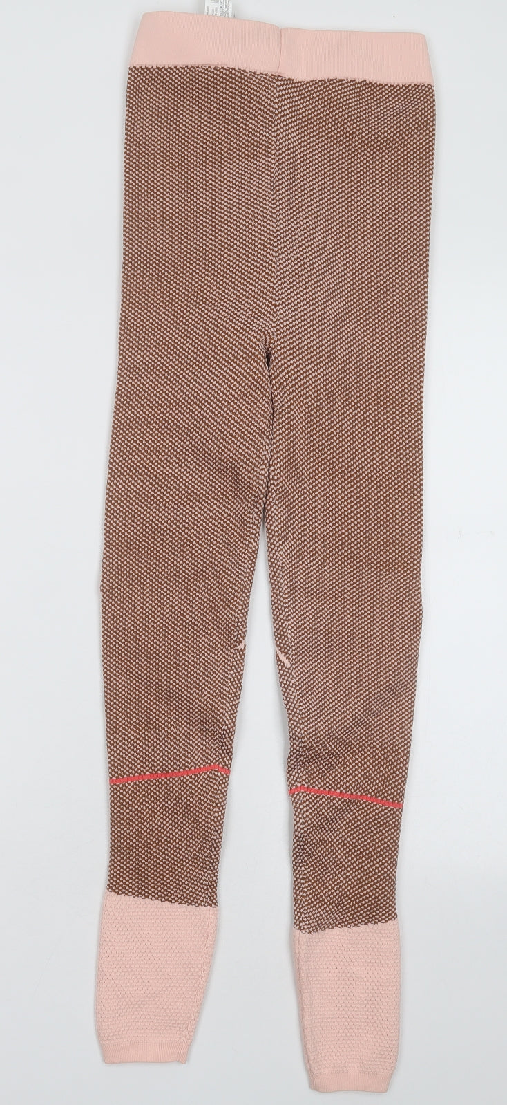 Stradivarius Womens Pink Geometric Polyester Capri Leggings Size S L28 in