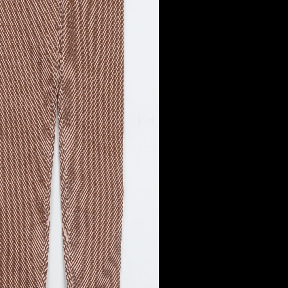 Stradivarius Womens Pink Geometric Polyester Capri Leggings Size S L28 in