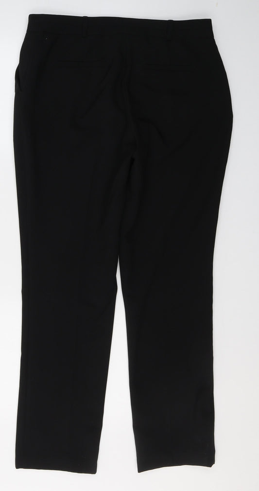Dunnes Stores Womens Black  Polyester Trousers  Size 12 L29 in Regular