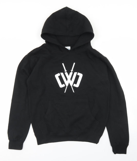 Gift Hub Boys Black  Cotton Pullover Hoodie Size XL